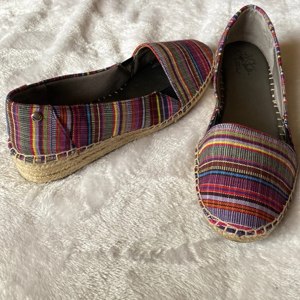 LifeStride espadrilles with 1” wedge / multi-colored - Size 8.5 - Picture 1 of 16
